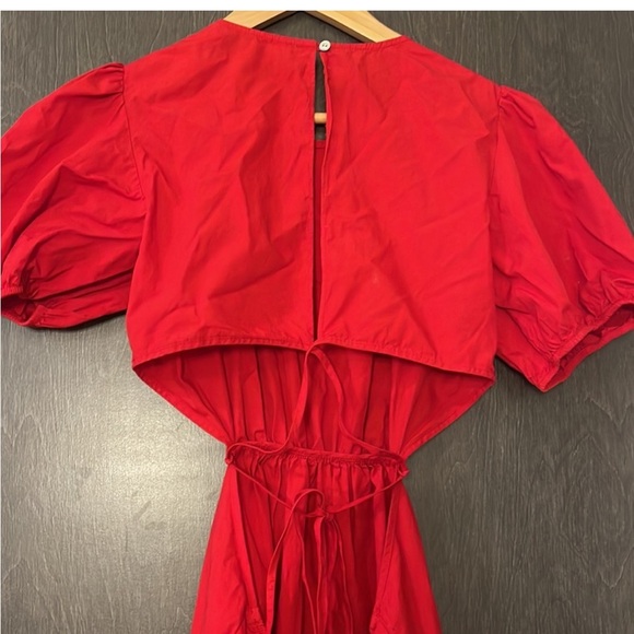 Zara Red Poplin Dress - Picture 7 of 7